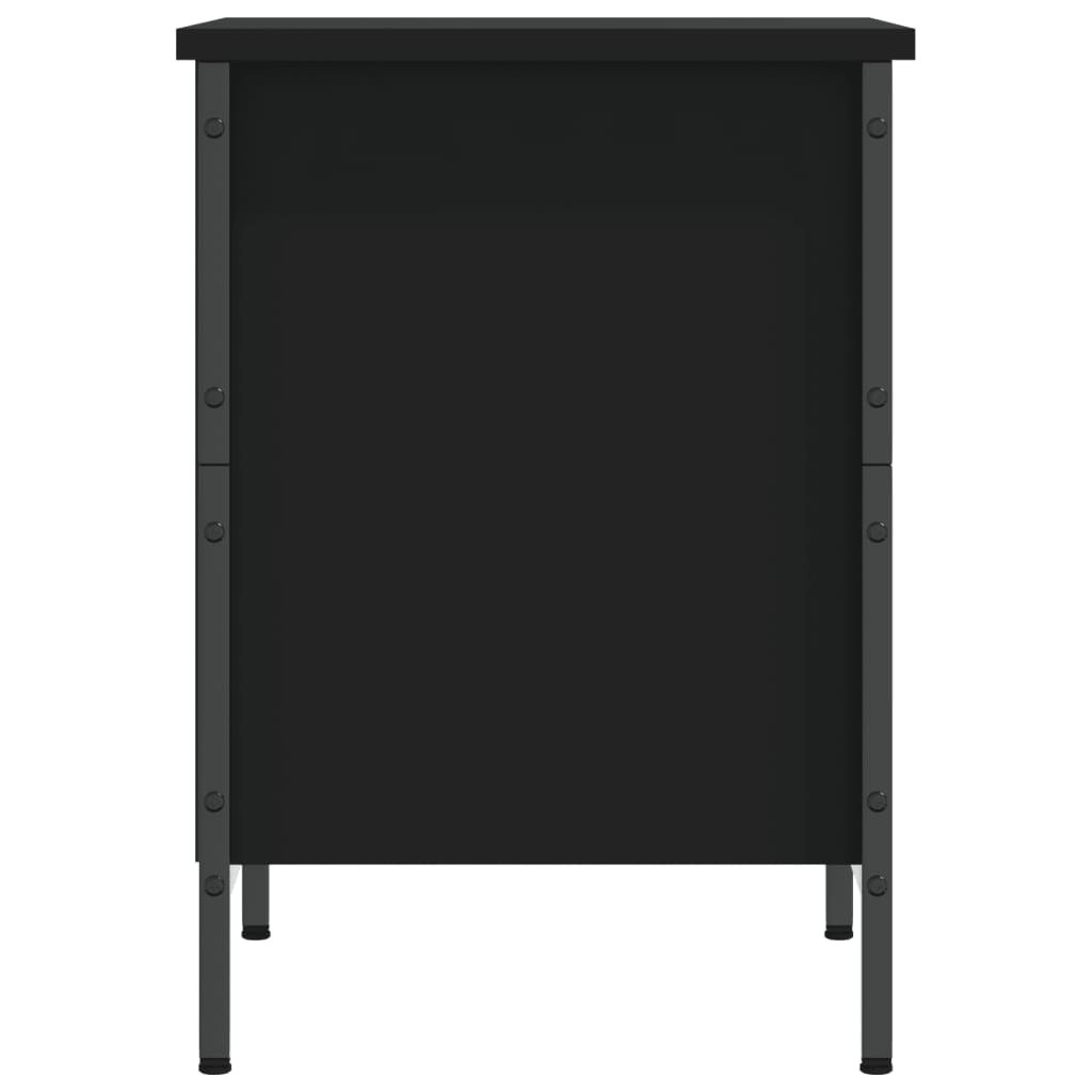 vidaXL Shoe Cabinet Black 38x35x50 cm Engineered Wood