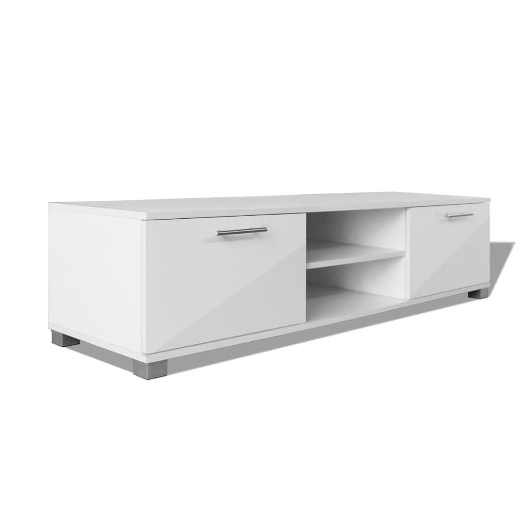 vidaXL TV Cabinet High-Gloss White 120x40.5x35 cm