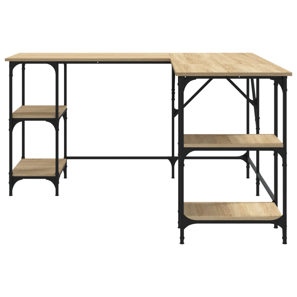 vidaXL Desk Sonoma Oak 139x139x75 cm Engineered Wood