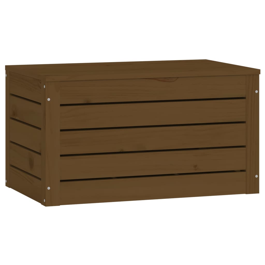 vidaXL Storage Box Honey Brown 59.5x36.5x33 cm Solid Wood Pine