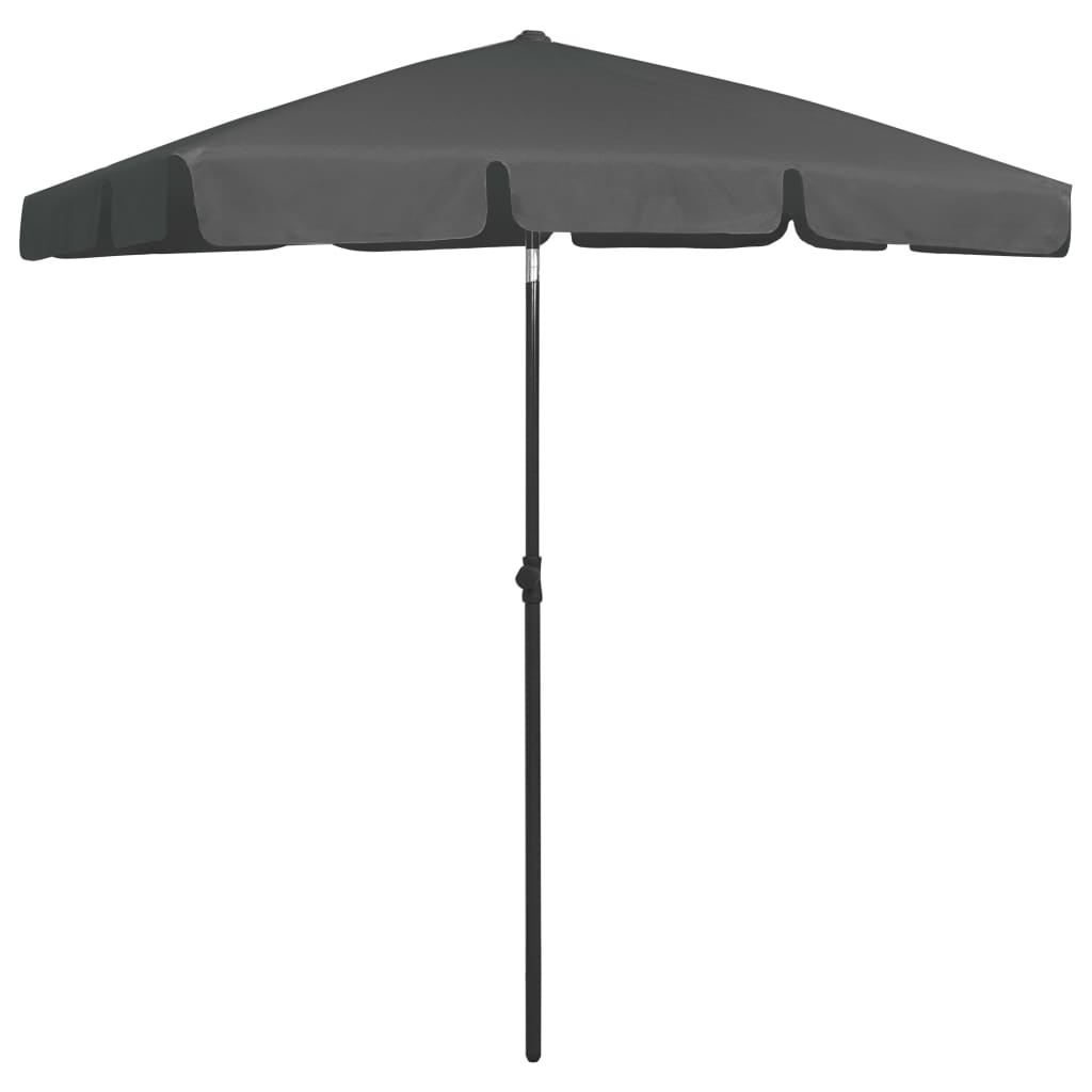 vidaXL Beach Umbrella Anthracite 180x120 cm