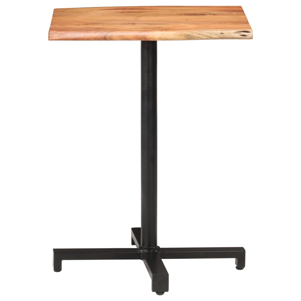 vidaXL Bistro Table with Live Edges 60x60x75 cm Solid Acacia Wood