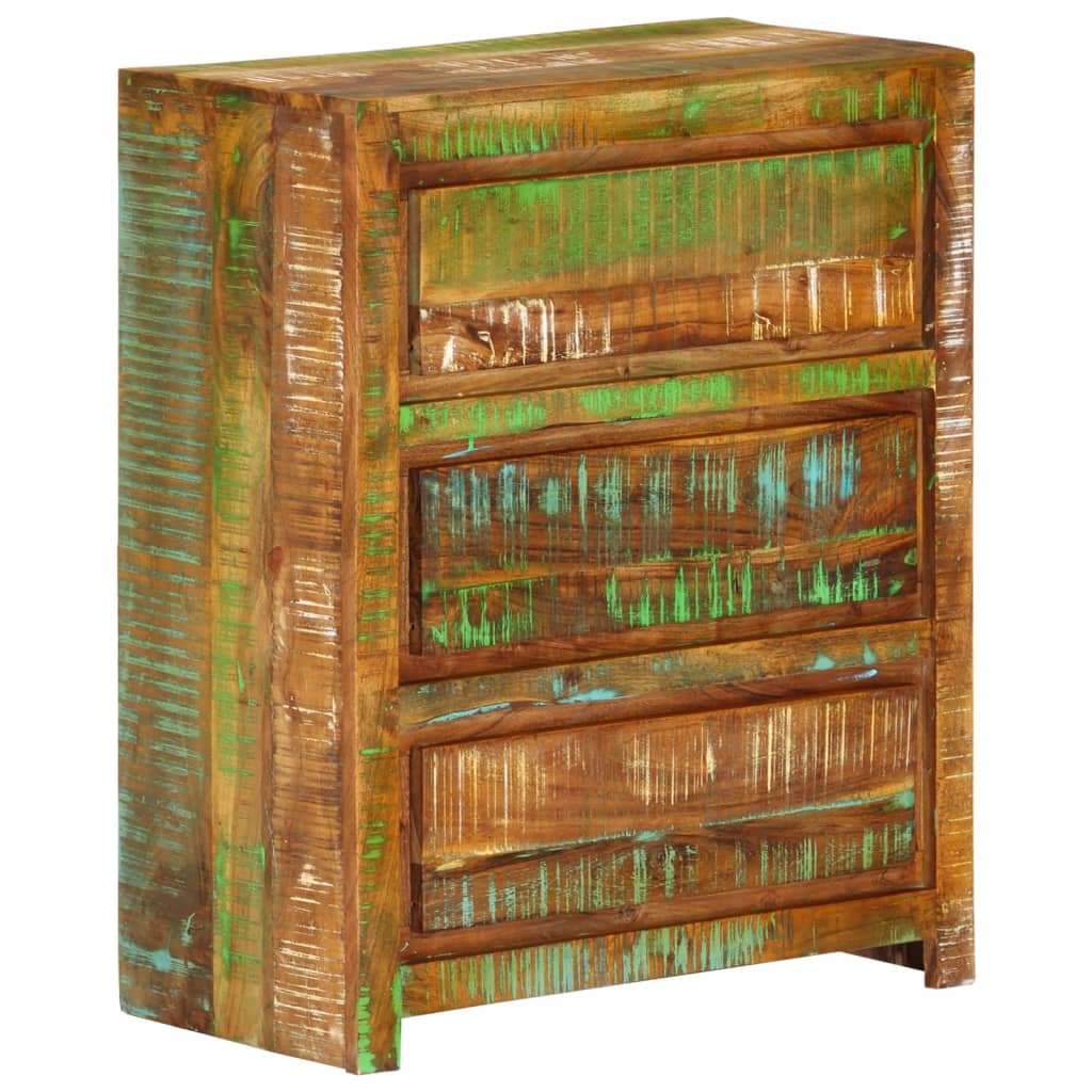 vidaXL Drawer Cabinet Multicolour 60x33x75 cm Solid Wood Reclaimed