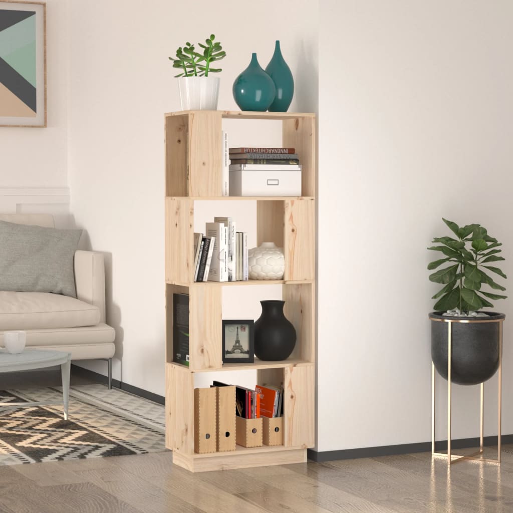 vidaXL Book Cabinet/Room Divider 51x25x132 cm Solid Wood Pine