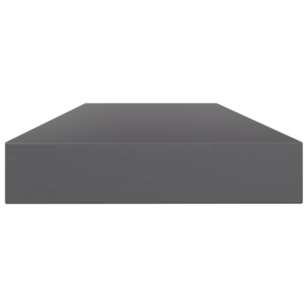 vidaXL Bookshelf Boards 8 pcs High Gloss Grey 100x10x1.5 cm Engineered Wood