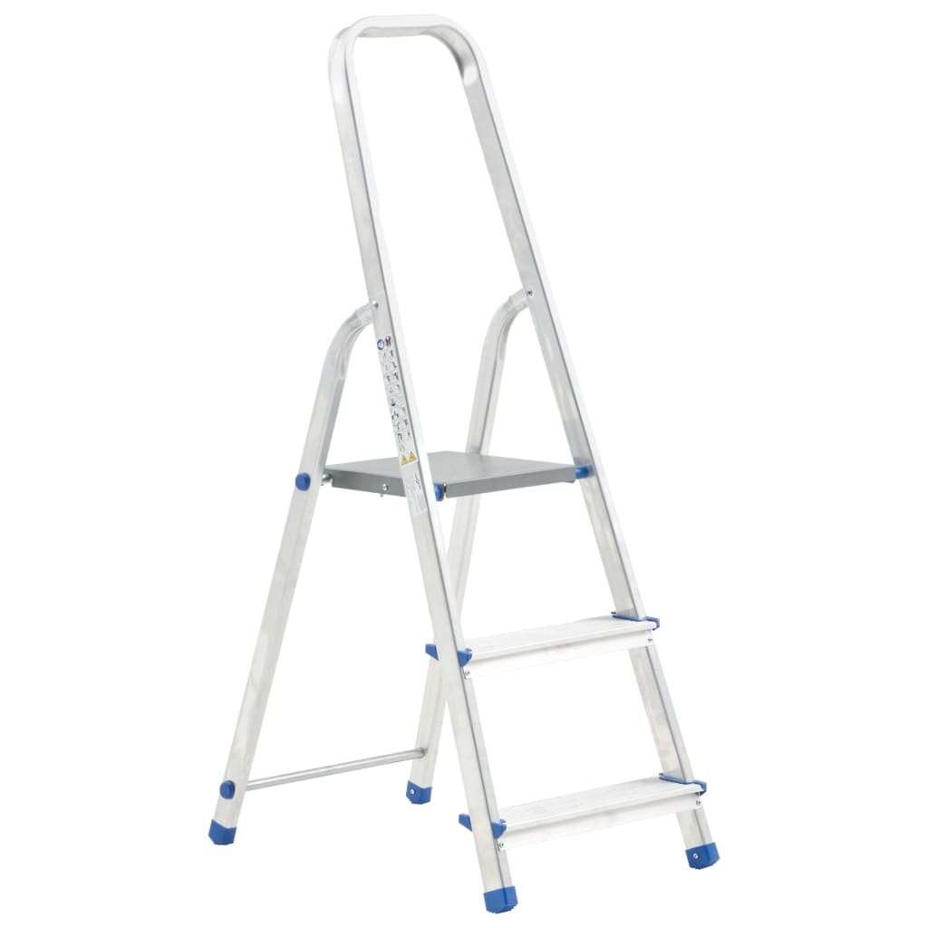vidaXL Aluminium Step Ladder 3 Steps 150 kg