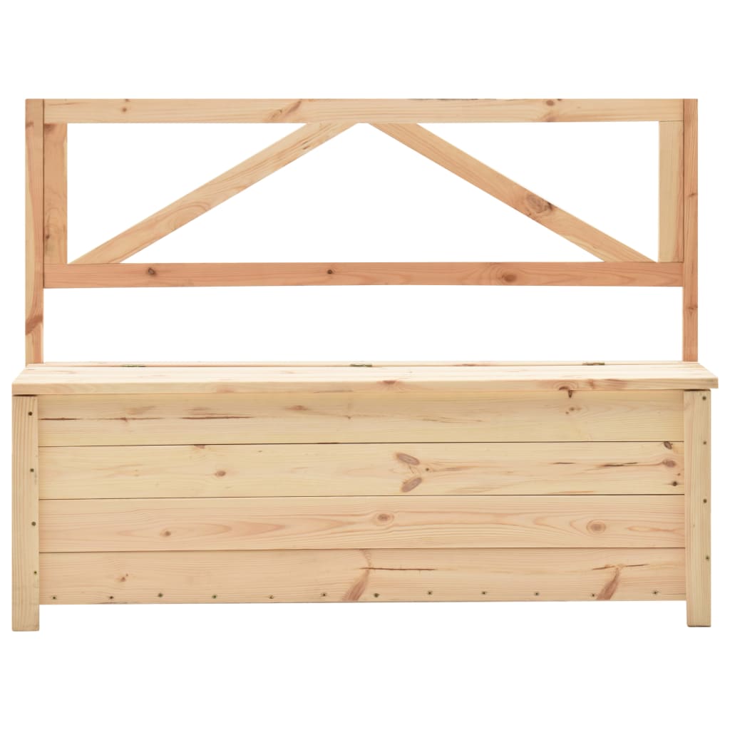 vidaXL Storage Bench 120 cm Solid Pine Wood