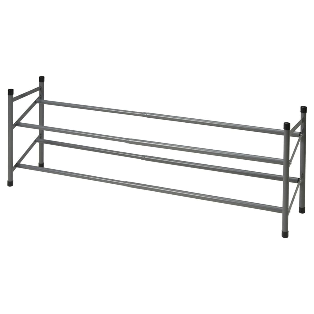 Storage Solutions Shoe Rack with 2 Levels (61.5-115)x23x38 cm