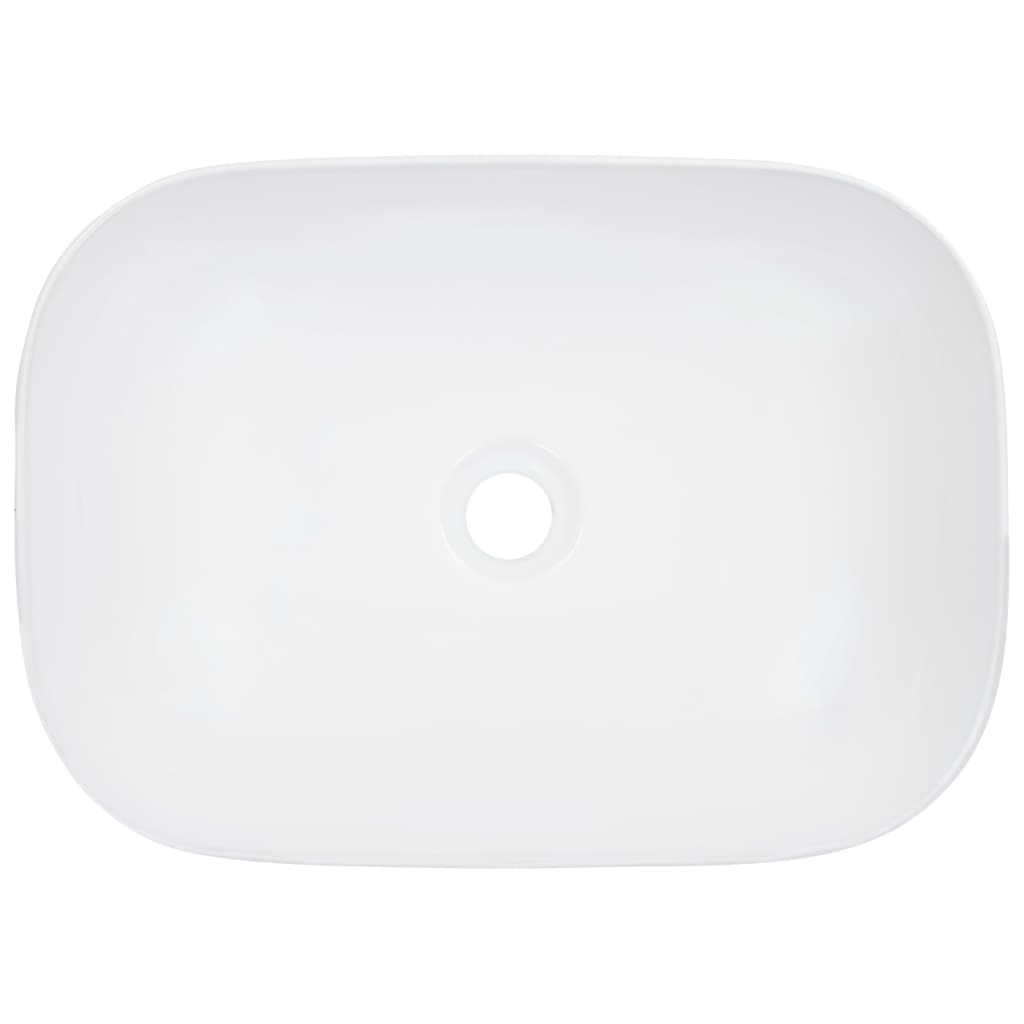 vidaXL Wash Basin 45.5x32x13 cm Ceramic White