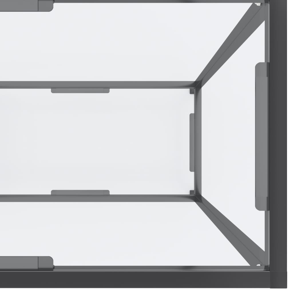 vidaXL Console Table Transparent 200x35x75.5 cm Tempered Glass