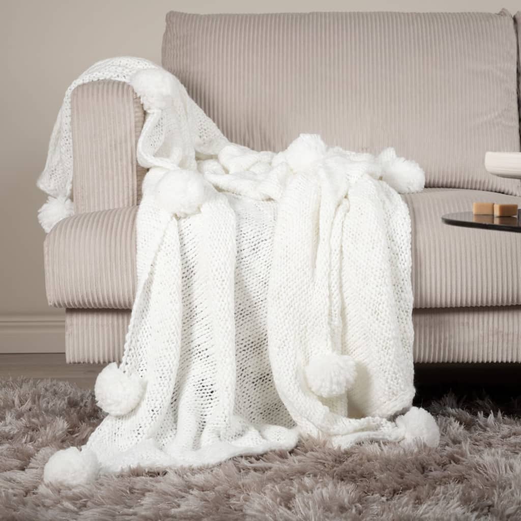 Venture Home Blanket Anny 170x130 cm Acrylic White