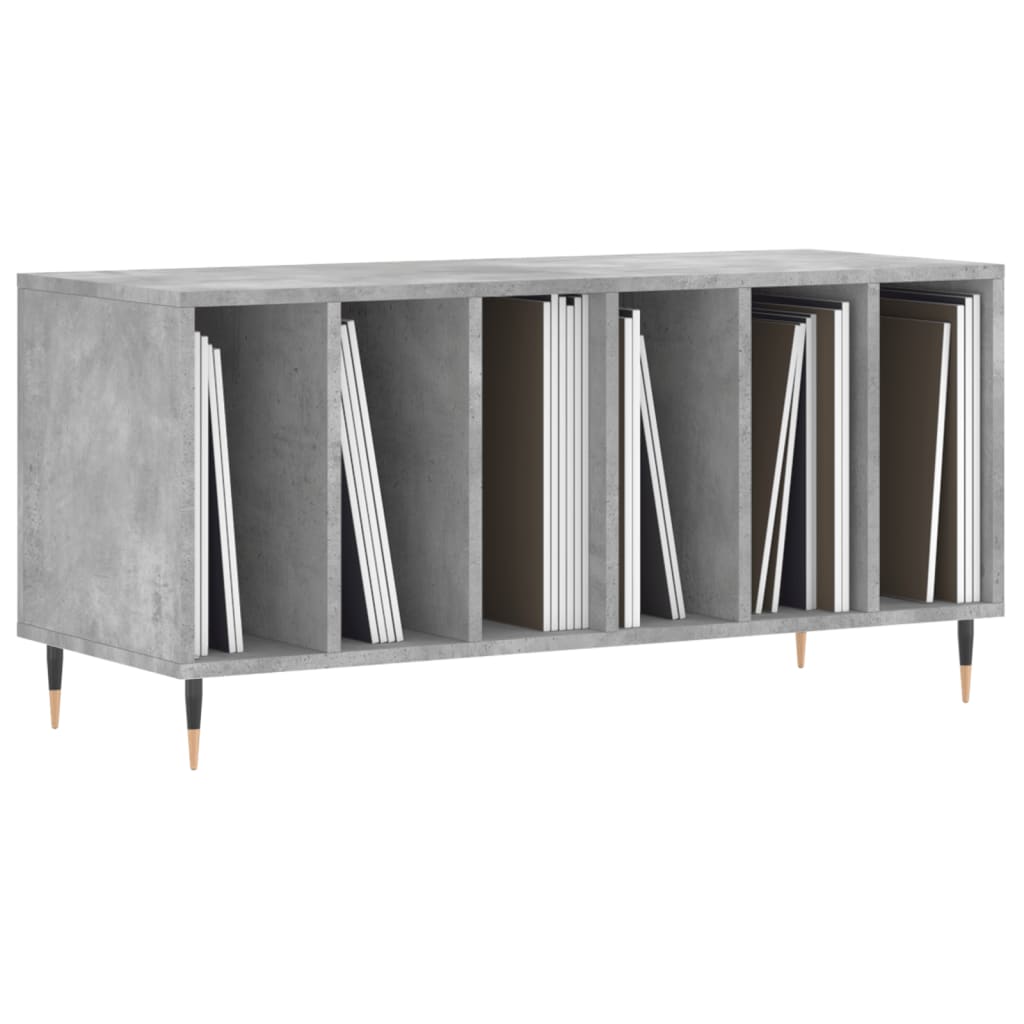 vidaXL Record Cabinet Concrete Grey 100x38x48 cm Engineered Wood