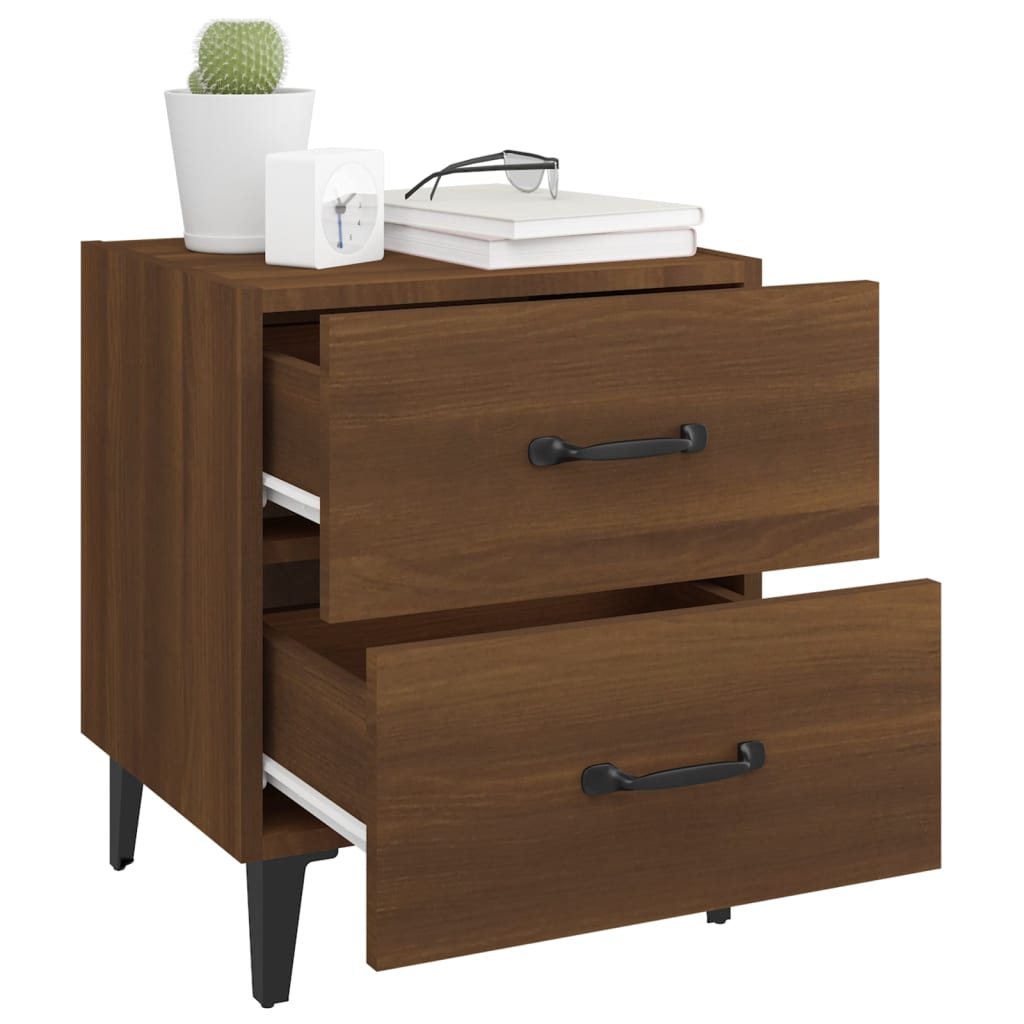 vidaXL Bedside Cabinet Brown Oak 40x35x47.5 cm