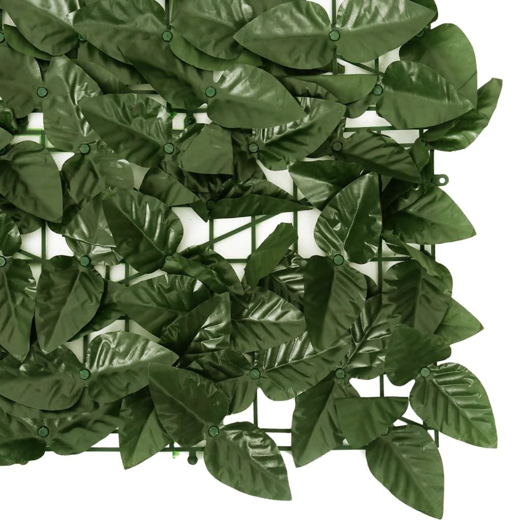 vidaXL Balcony Privacy Screen with Dark Green Leaves 300x150 cm