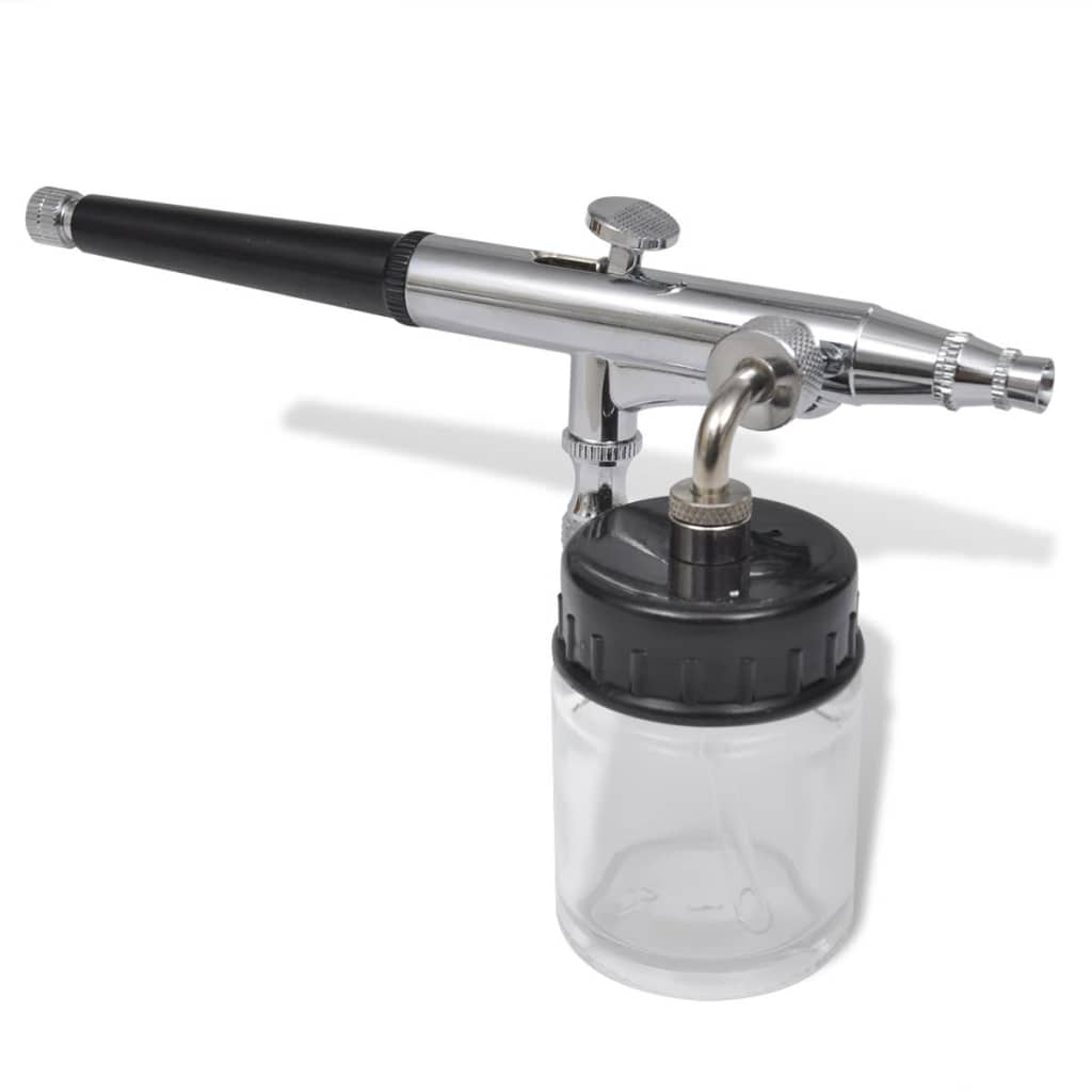 Airbrush Set with Glass Jar 0.2 / 0.3 / 0.5 mm Nozzles