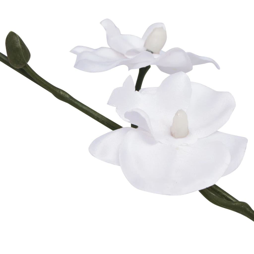 vidaXL Artificial Orchid Plant with Pot 30 cm White