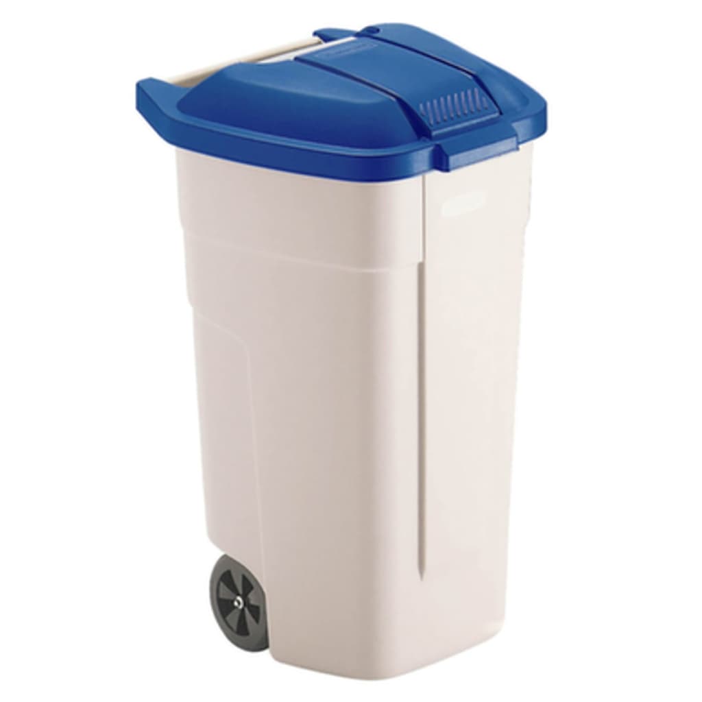 Rubbermaid Container with Lid 100 L Blue and Beige