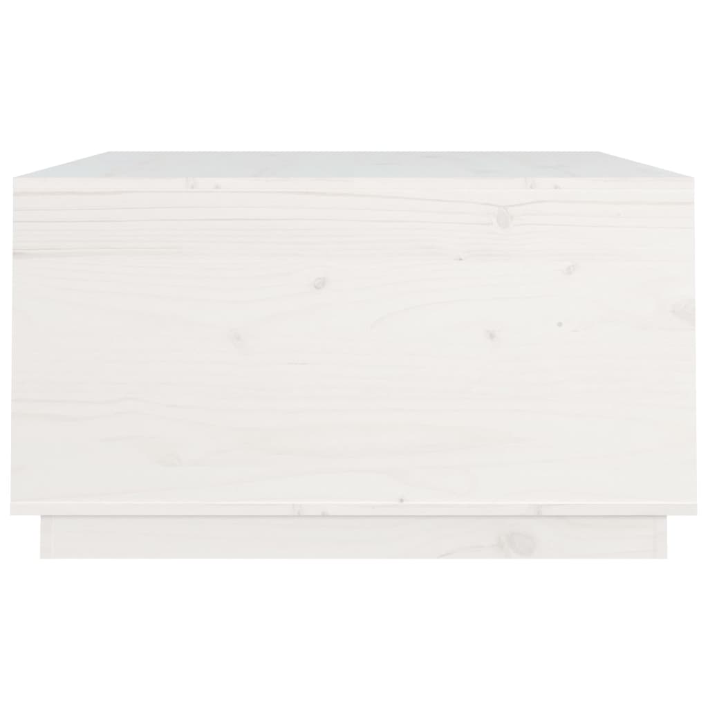 vidaXL Coffee Table White 80x80x45 cm Solid Wood Pine