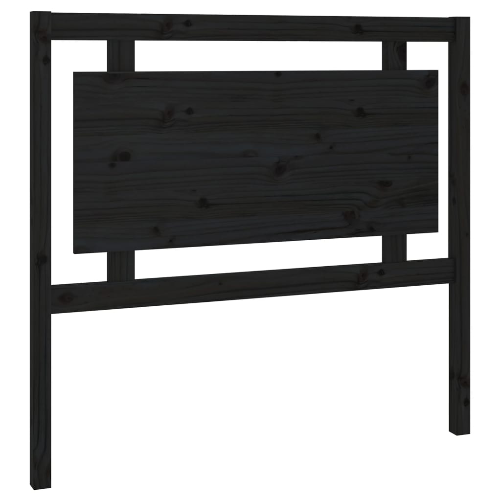 vidaXL Bed Headboard Black 105.5x4x100 cm Solid Pine Wood