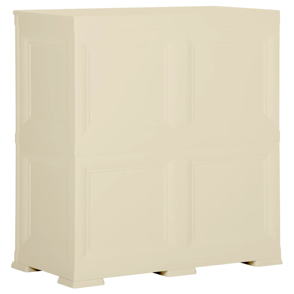 vidaXL Plastic Cabinet 79x43x85.5 cm Wood Design Angora White