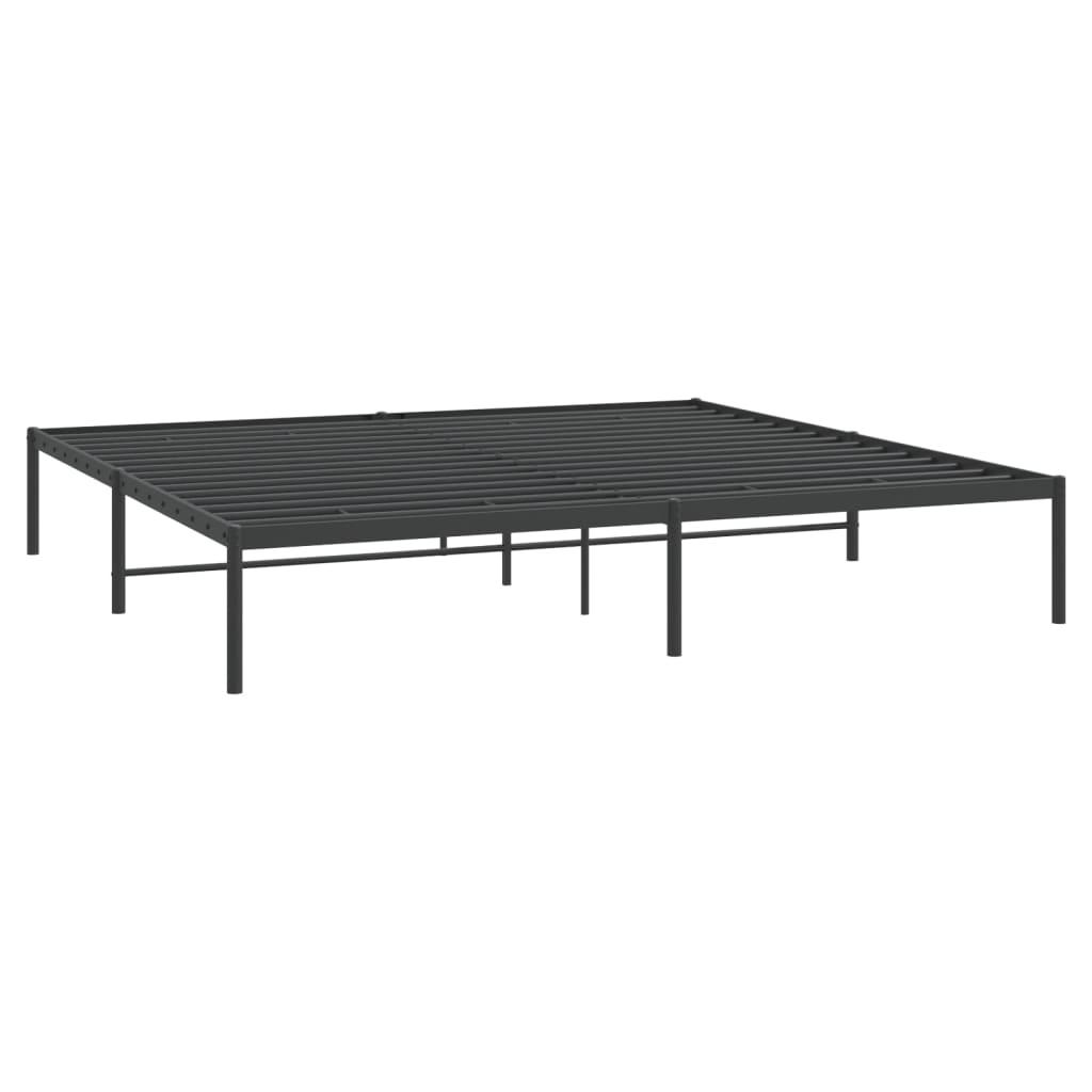 vidaXL Metal Bed Frame Black 183x213 cm