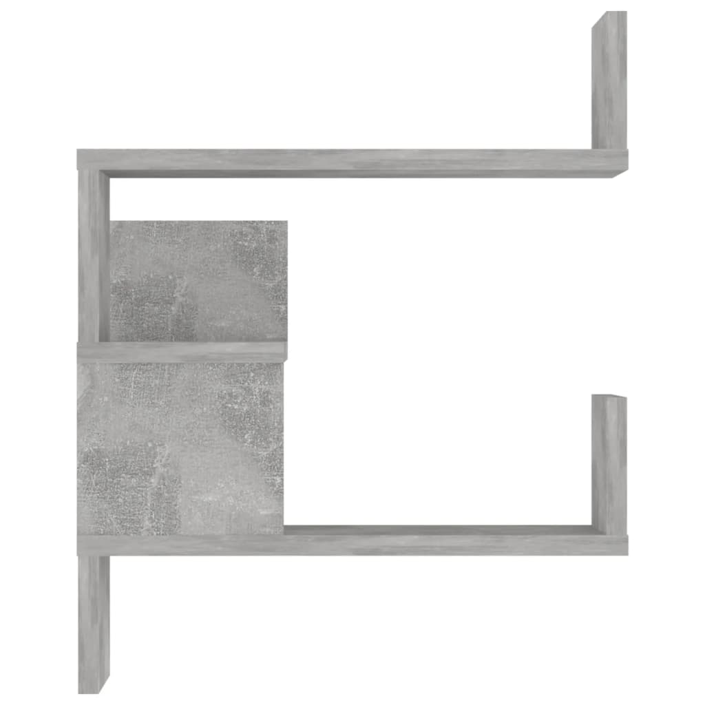 vidaXL Wall Corner Shelf Concrete Grey 40x40x50 cm Engineered Wood