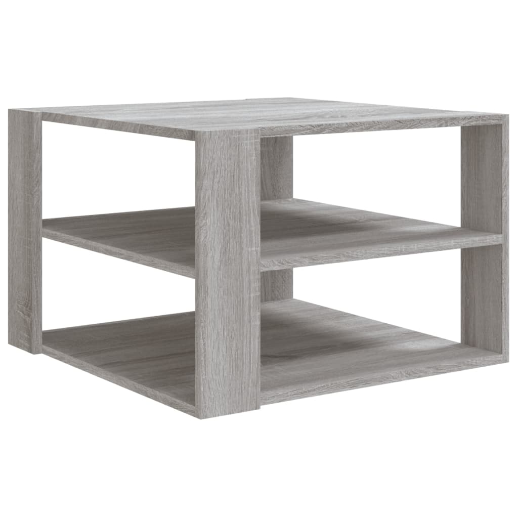 vidaXL Coffee Table Grey Sonoma 60x60x40 cm Engineered Wood