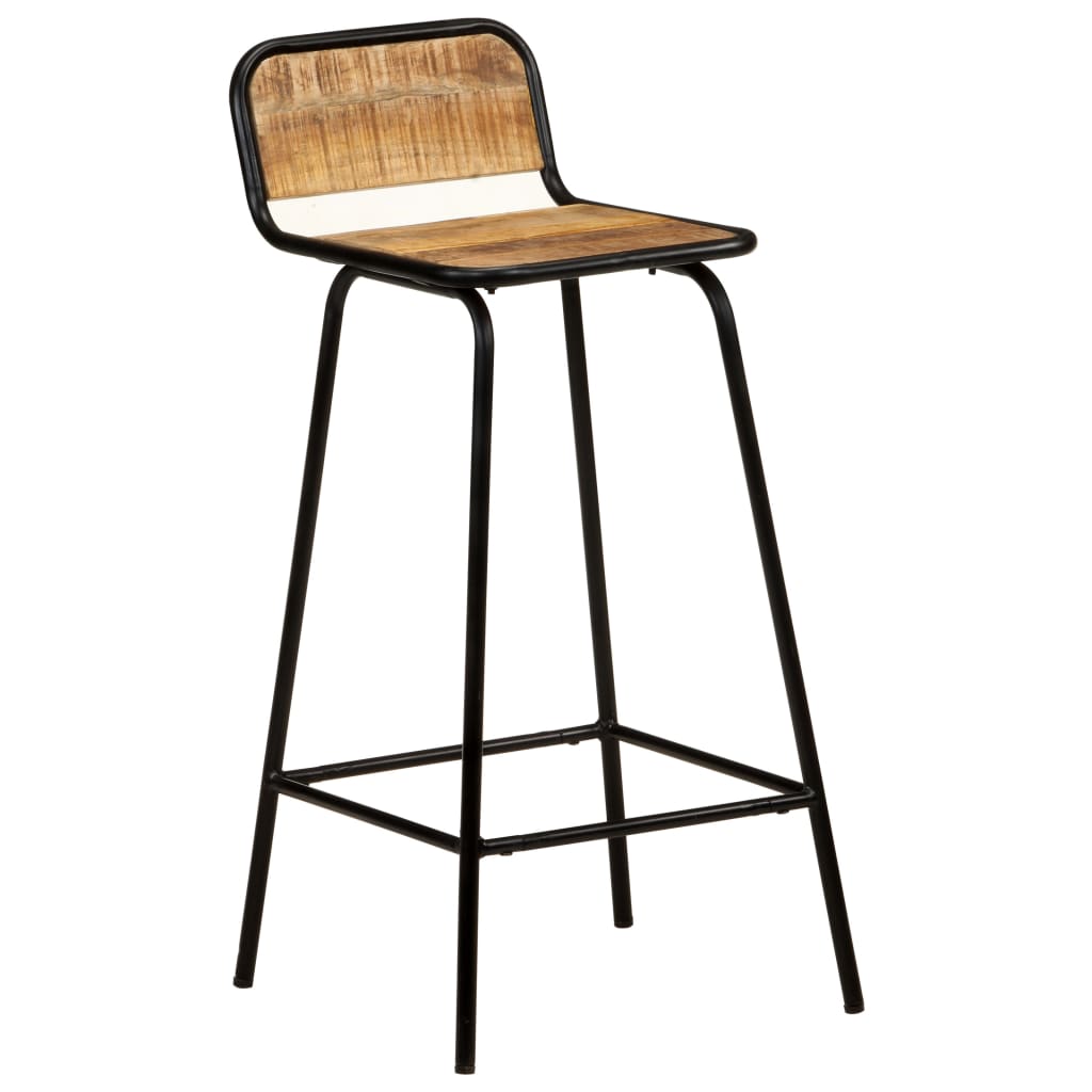vidaXL Bar Chairs 2 pcs Solid Mango Wood