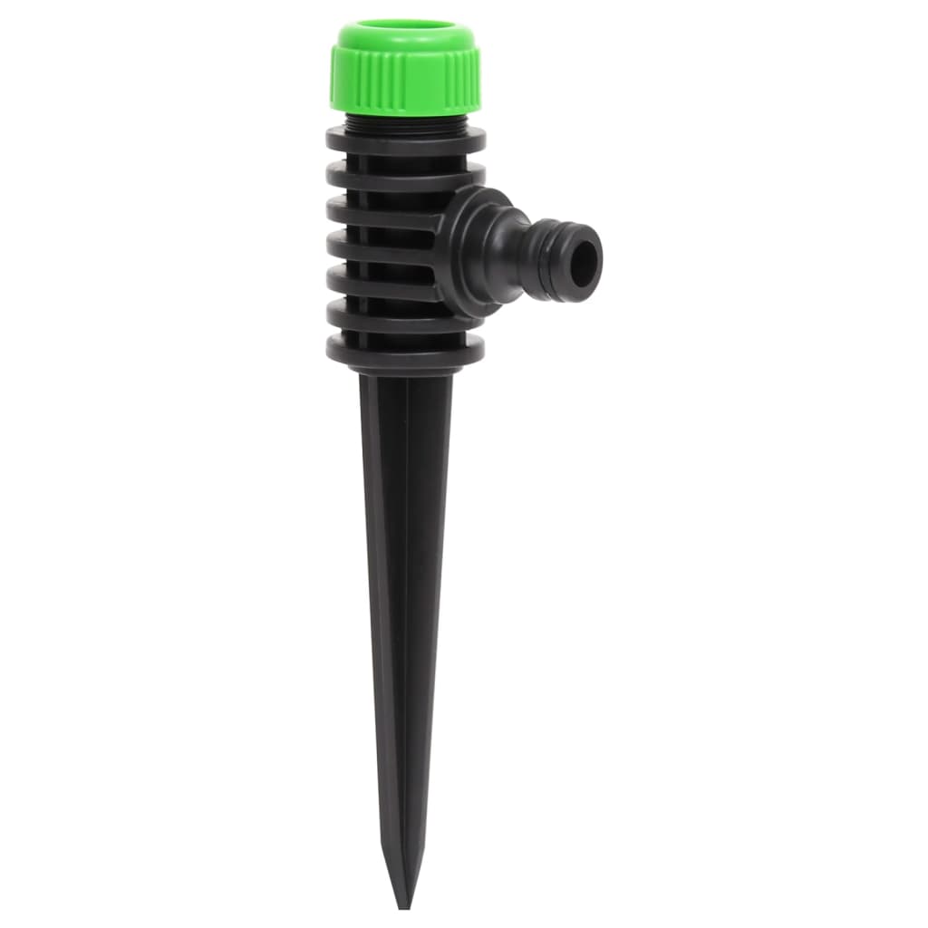 vidaXL Rotating Sprinklers 6 pcs Green and Black 3x6x19.5 cm ABS & PP