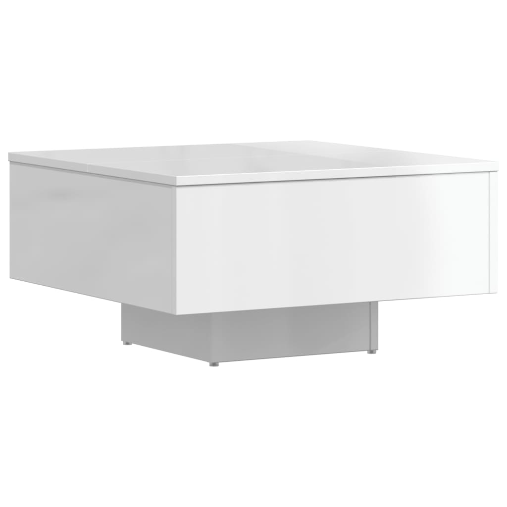 vidaXL Coffee Table High Gloss White 60x60x31.5 cm Engineered Wood
