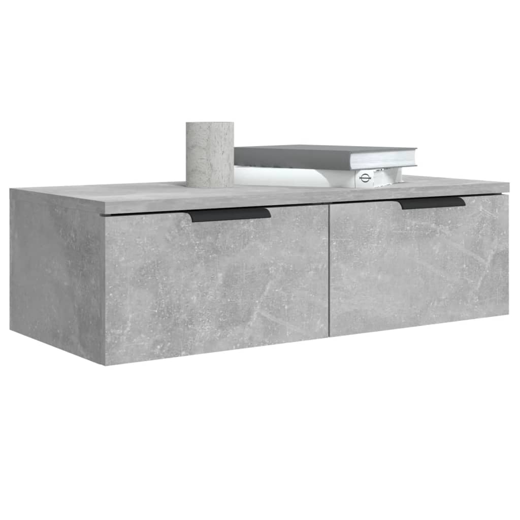 vidaXL Wall Cabinet Concrete Grey 68x30x20 cm Engineered Wood
