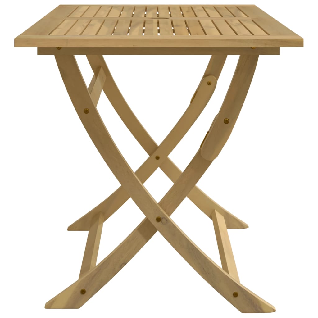 vidaXL Folding Garden Table 120x70x75 cm Solid Wood Acacia