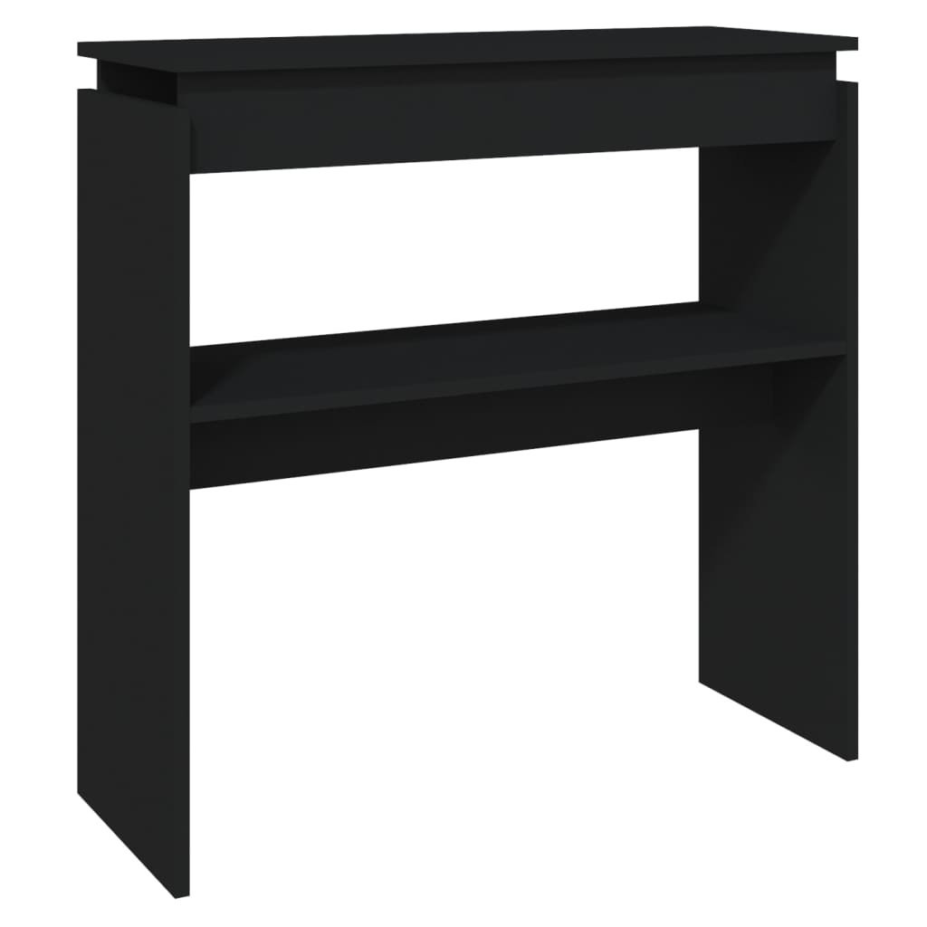 vidaXL Console Table Black 80x30x80 cm Engineered Wood