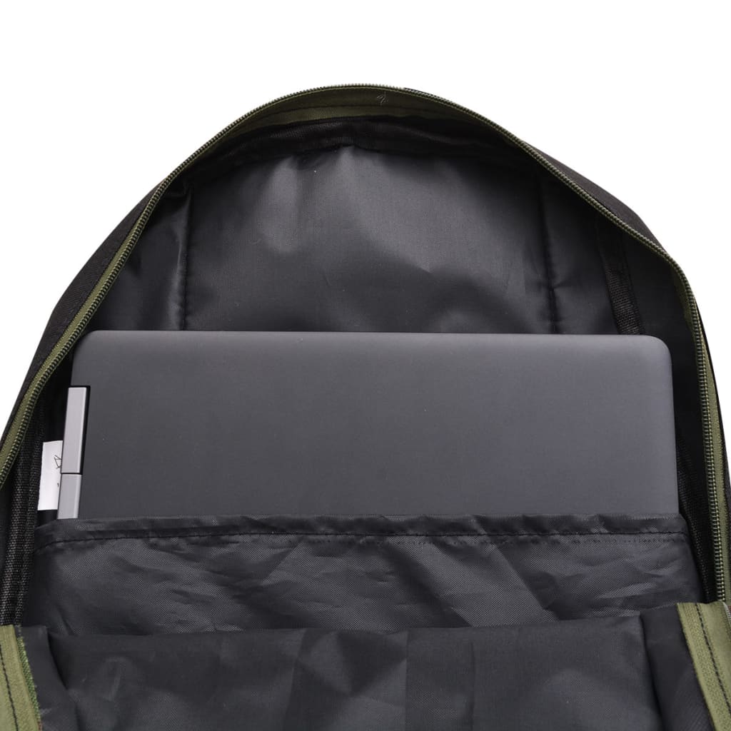 vidaXL School Backpack 40 L Black and Camouflage