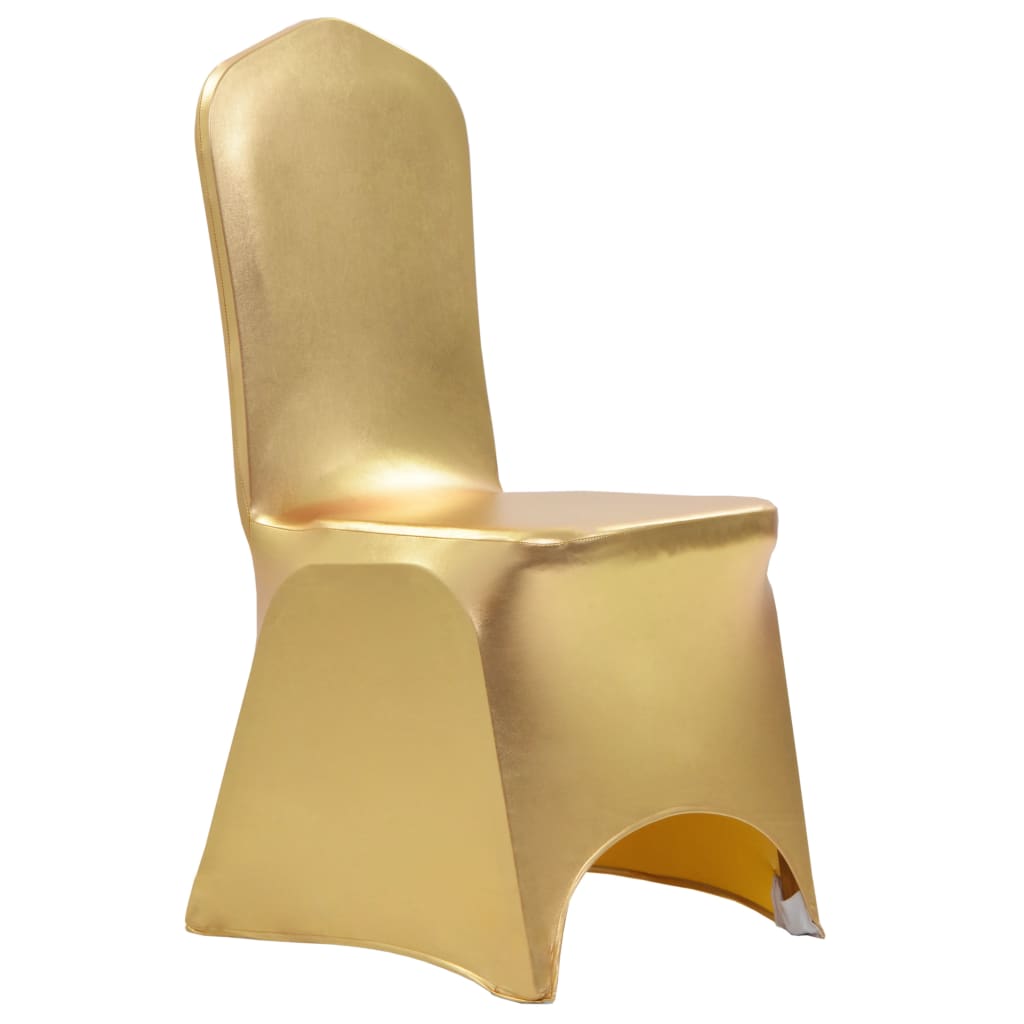 vidaXL 6 pcs Chair Covers Stretch Gold