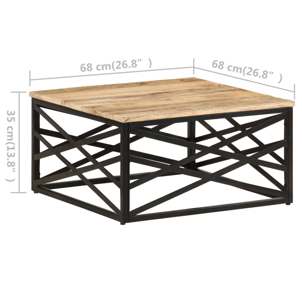 vidaXL Coffee Table 68x68x35 cm Solid Mango Wood
