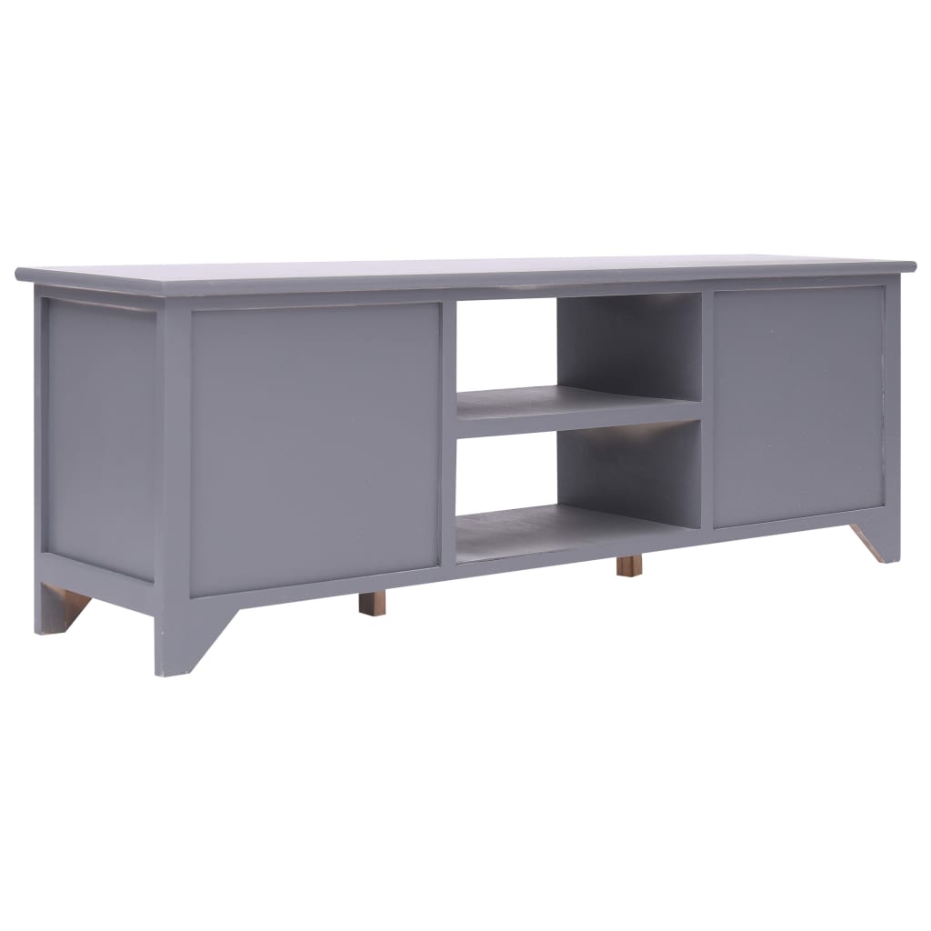 vidaXL TV Cabinet Grey 115x30x40 cm Paulownia Wood