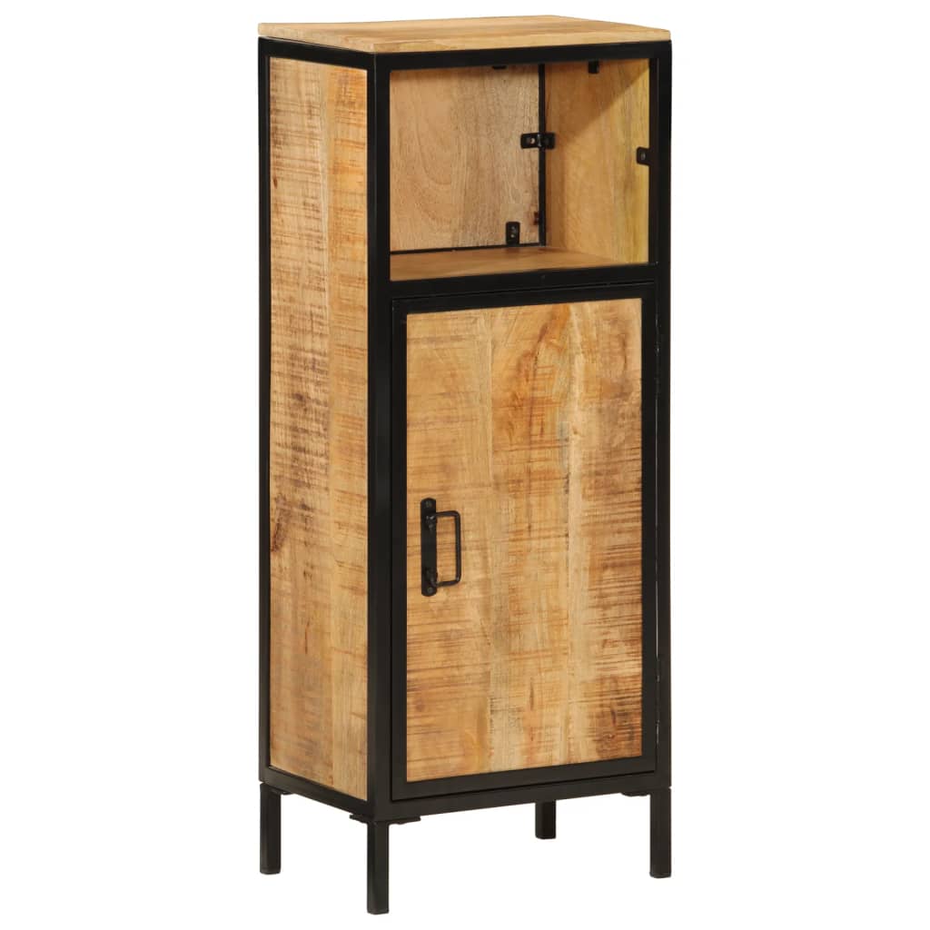 vidaXL Bathroom Cabinet 40x27x90 cm Solid Wood Mango and Iron