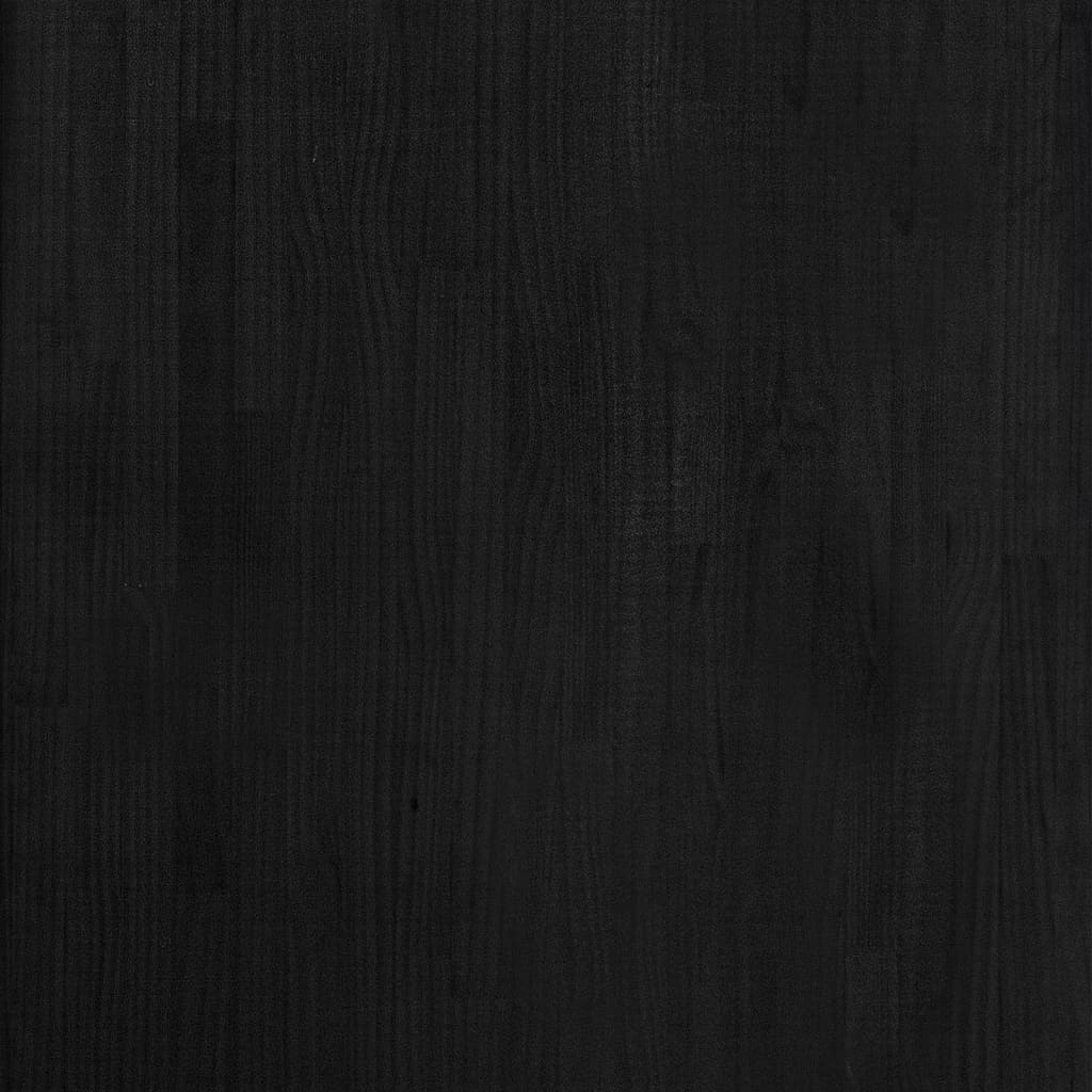 vidaXL Storage Shelf Black 60x30x105 cm Solid Pine Wood