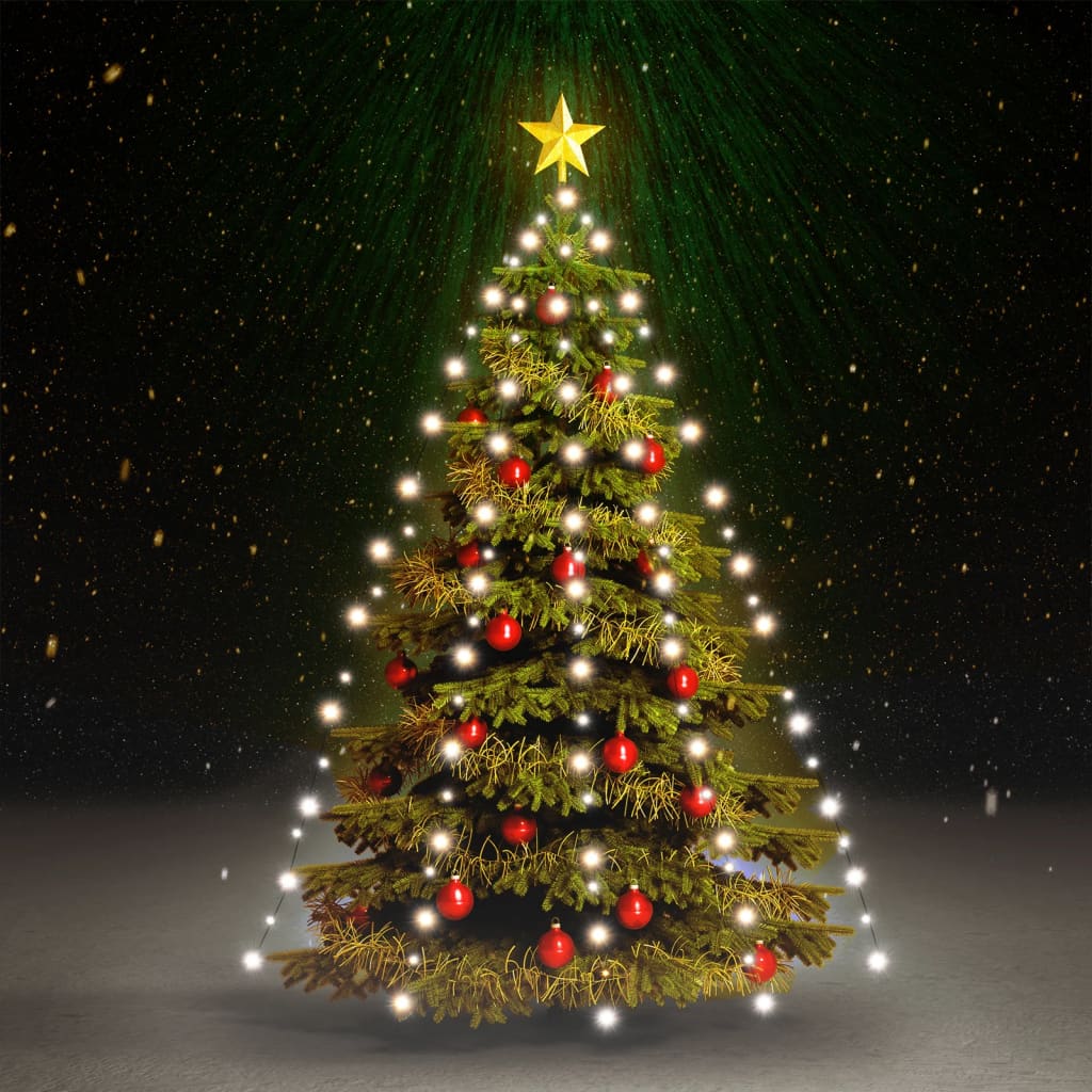 vidaXL Christmas Tree Net Lights with 180 LEDs Cold White 180 cm