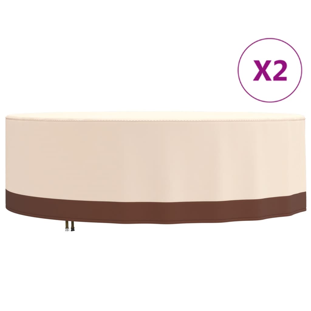 vidaXL Garden Furniture Covers 2 pcs Ø 279x71 cm 600D Oxford Fabric
