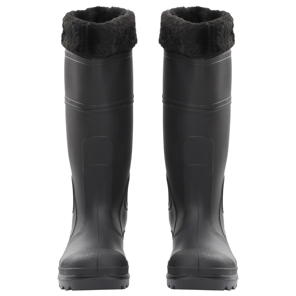 vidaXL Rian Boots with Removable Socks Black Size 38 PVC