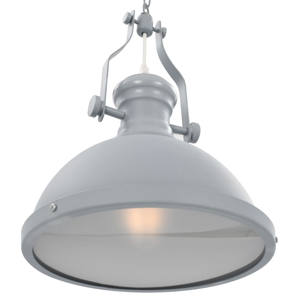 vidaXL Ceiling Lamp Grey Round E27