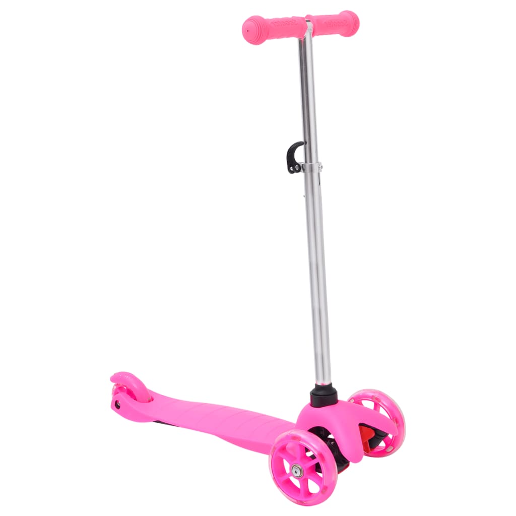 vidaXL 3-Wheel Children Scooter with Adjustable Aluminium Handlebar Pink