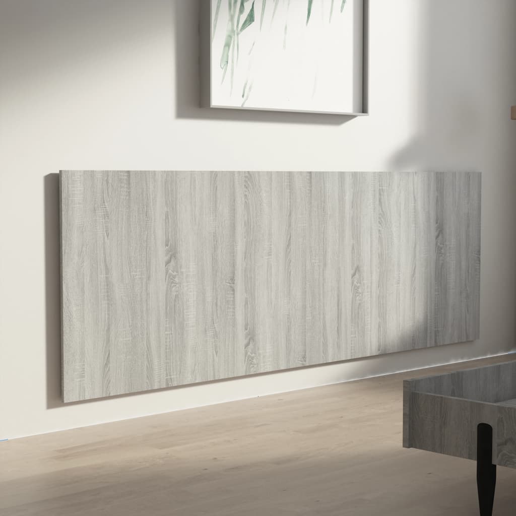vidaXL Wall Headboard Grey Sonoma 240x1.5x80 cm Engineered Wood