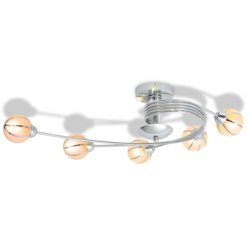 vidaXL Ceiling Lamp with 5 LED Bulbs G9 200 W