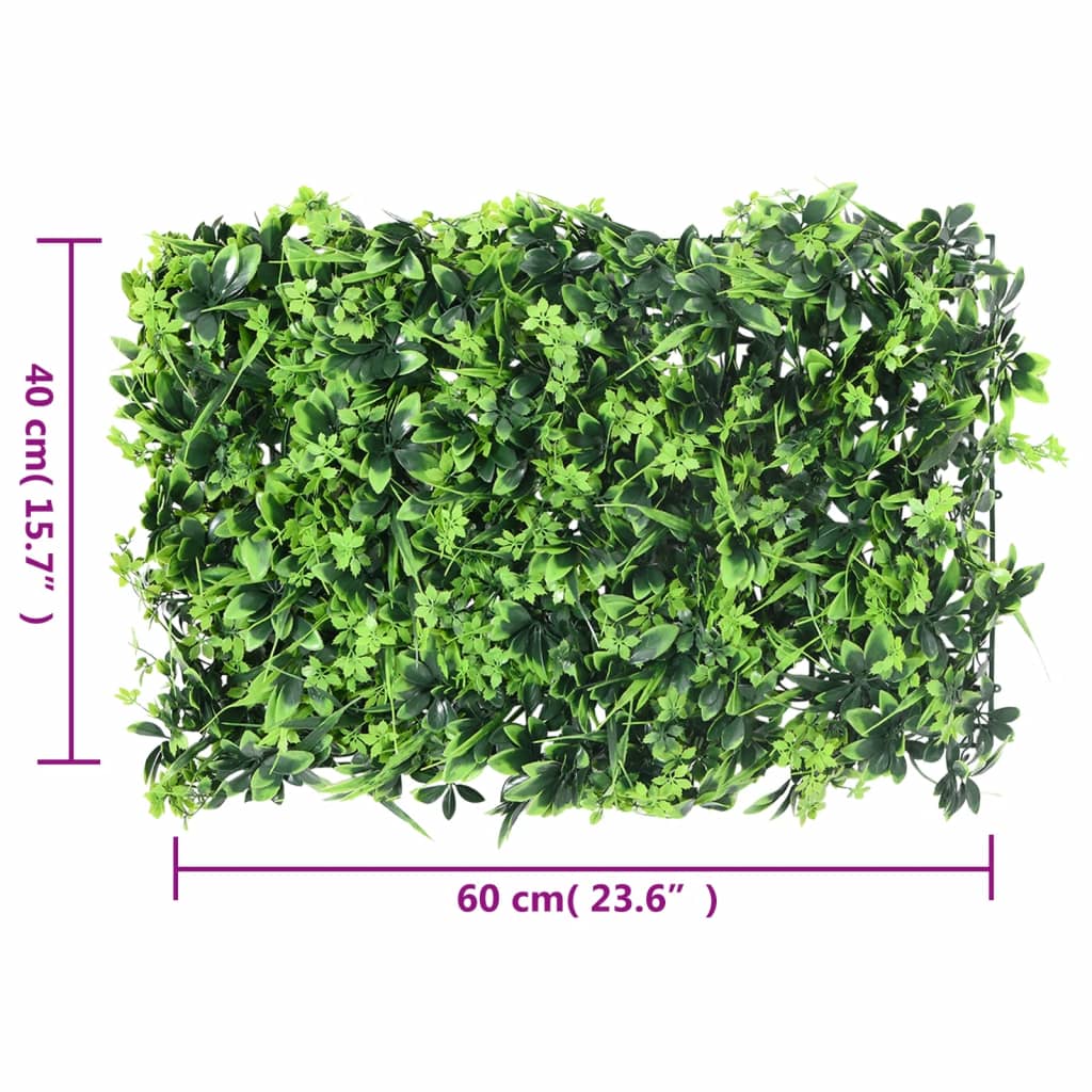  vidaXL Artificial Leaf Fence 6 pcs Green 40x60 cm