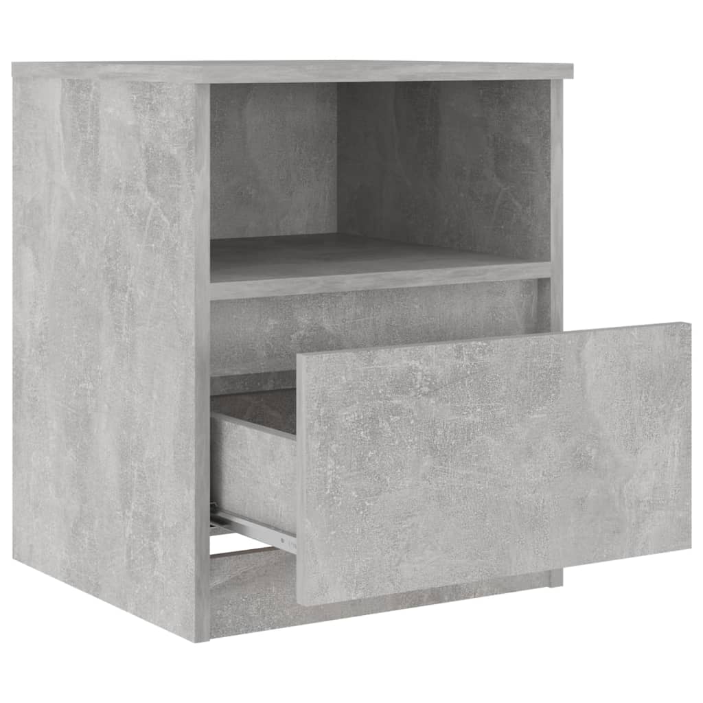 vidaXL Bed Cabinets 2 pcs Concrete Grey 40x40x50 cm Engineered Wood