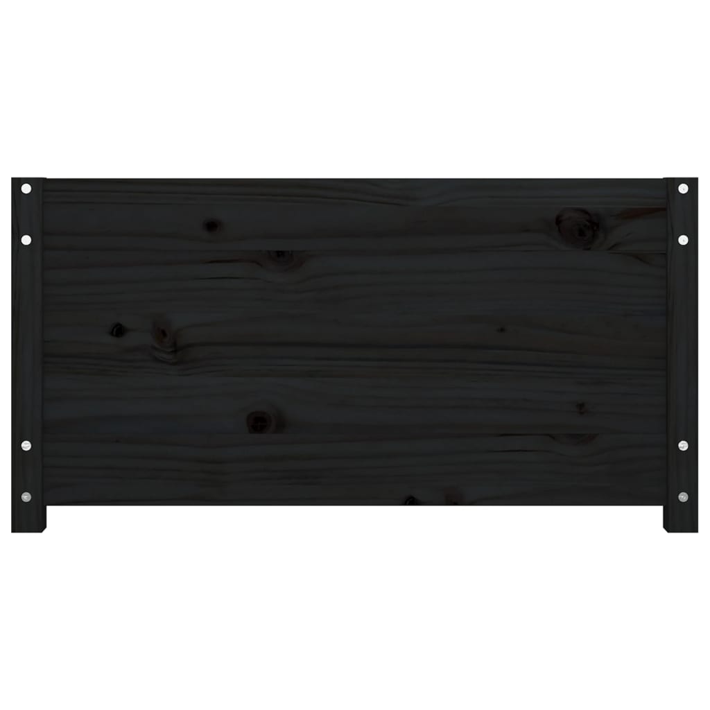 vidaXL Day Bed Black 90x190 cm Single Solid Wood Pine