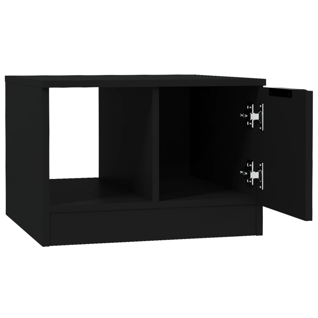 vidaXL Coffee Table Black 50x50x36 cm Engineered Wood